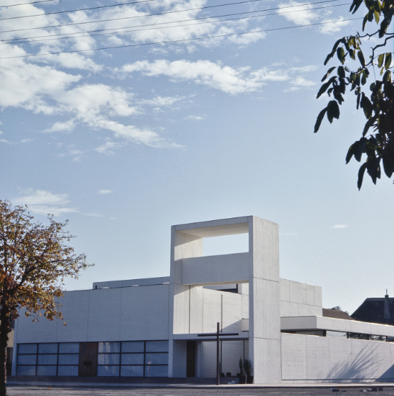 Die Pfarrkirche in Möllersdorf von Carl Auböck, 1967 © Architekturzentrum Wien, Sammlungs