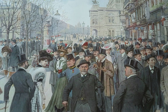 Rinstraßen-Korso, um 1900