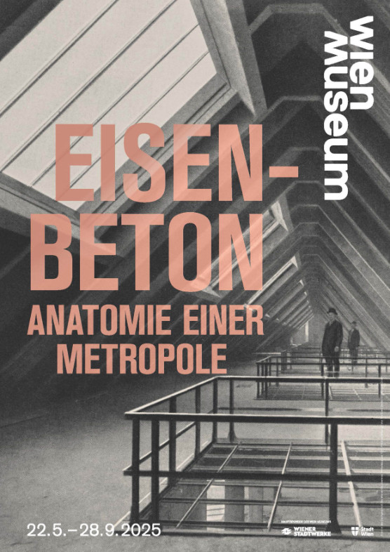 Ausstellungssujet Eisenbeton - modernes Dachgeschoß aus Eisenbeton mit großen Dachflächenfenstern